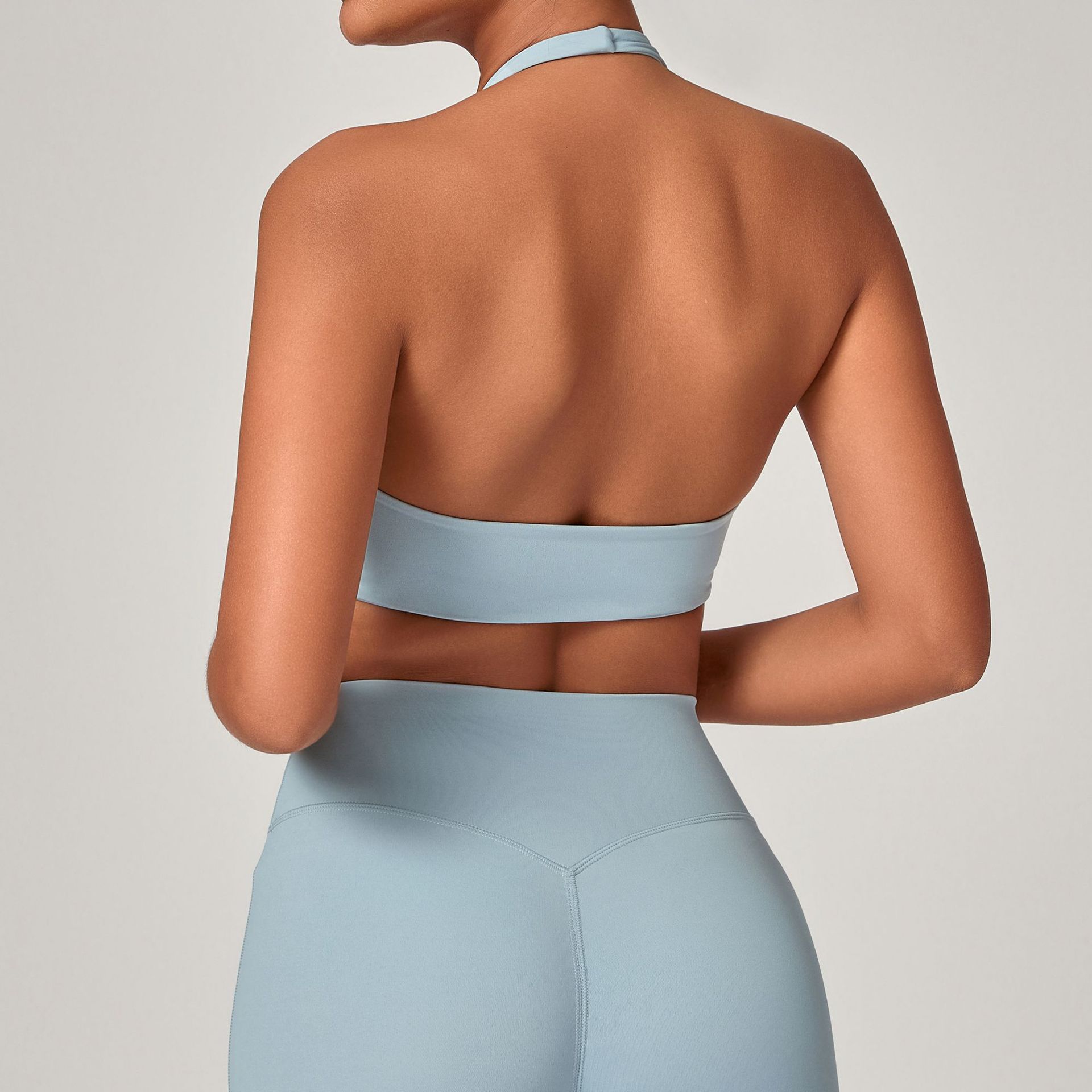 Sports Bra High Impact - Ningyu Sports Breathable Hanging Neck Bra