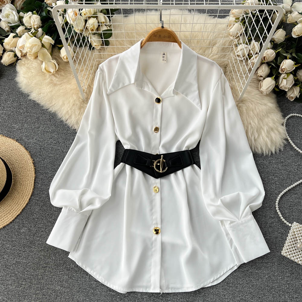 Ele Long Sve White irt Dr Wome – Corset Waist Cinch Bewertung und Preis