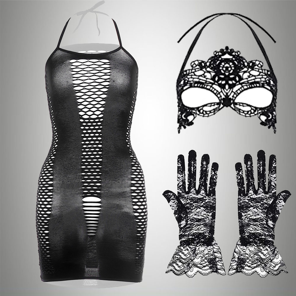 3 IN 1 Set Exotic Dress+Mesh J – Bodystocking Fishnet Bewertung und Preis