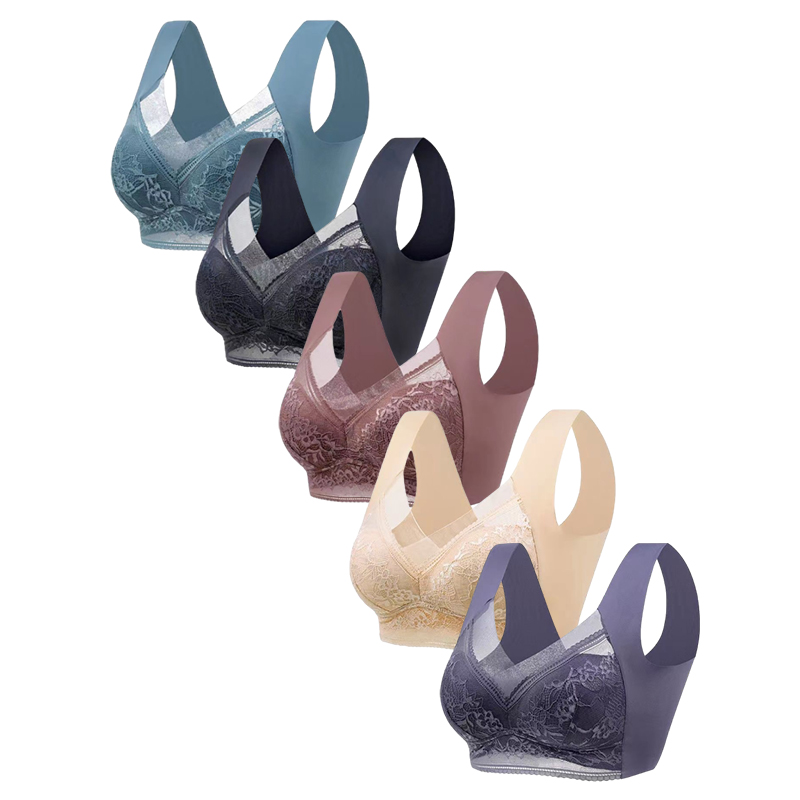 5PCS Plus Size Bras Women Lace – Bralette Wireless Soft Bewertung und Preis