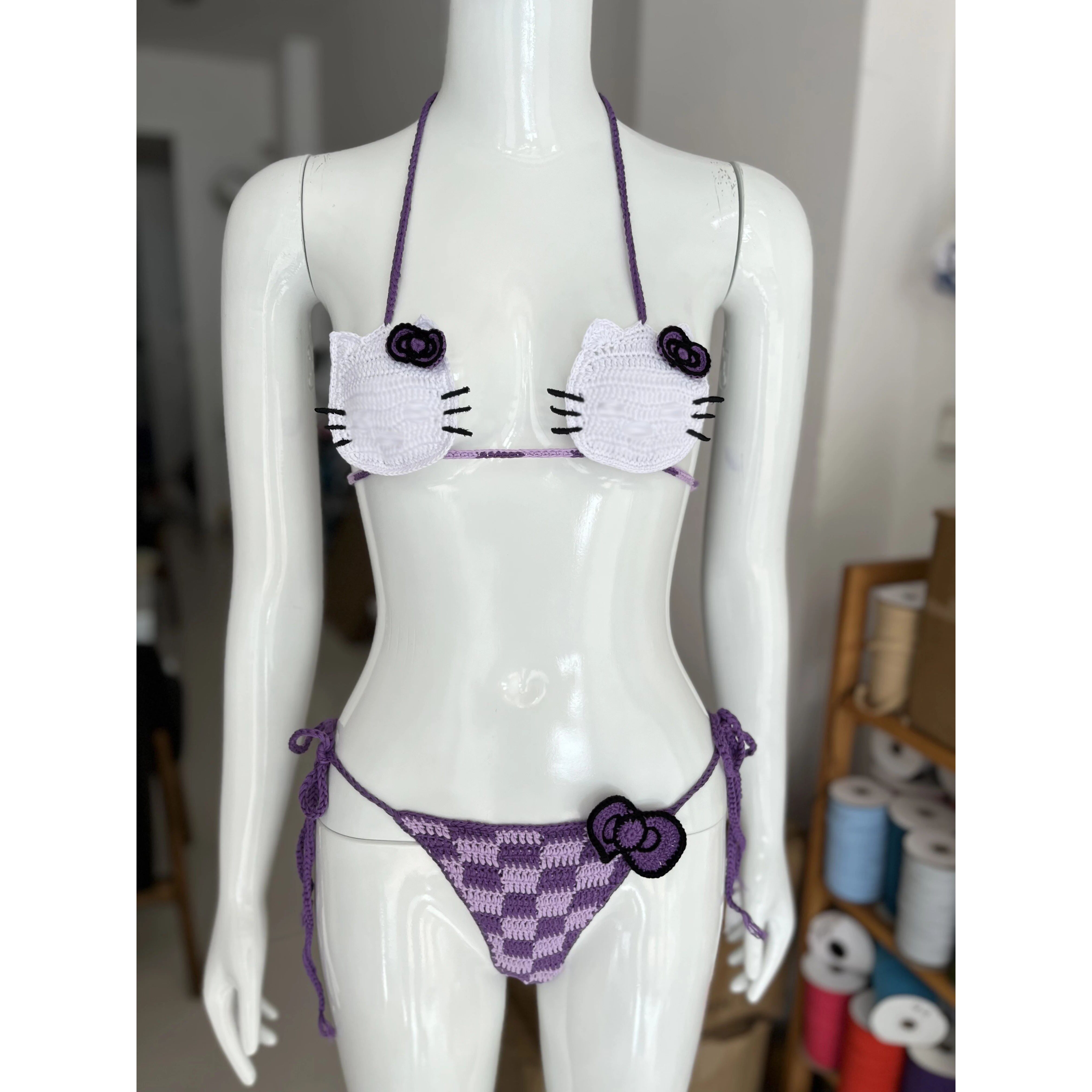 Hello Kitty Bikini Set Lady's  – Thong Bikini Women Bewertung und Preis
