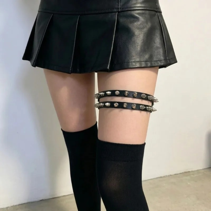 Double Row Cone Spike Leg Gart – Garter Belt Set Bewertung und Preis