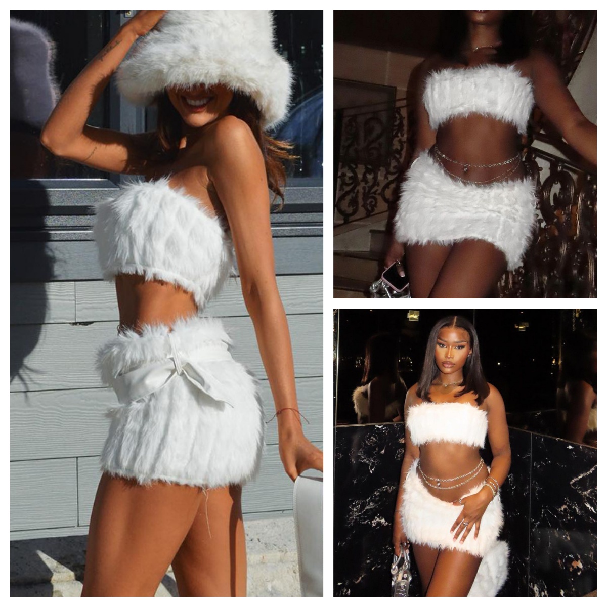 Y2K Coquette Cute Fluffy Knit  – Strapless Bra Backless Bewertung und Preis