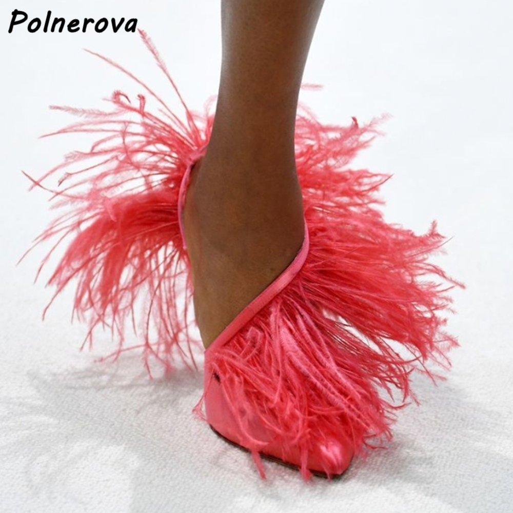 Satin Surround Feather Fringe  – Slip Dress Satin Bewertung und Preis