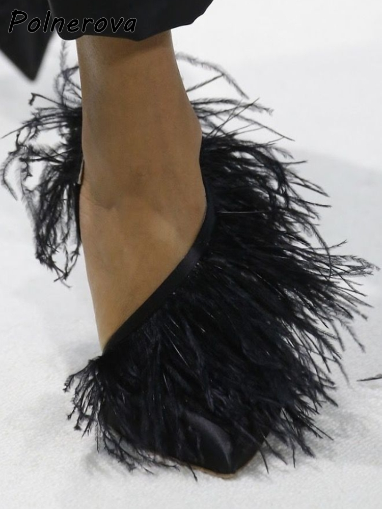 Satin Surround Feather Fringe  – Slip Dress Satin Bewertung und Preis