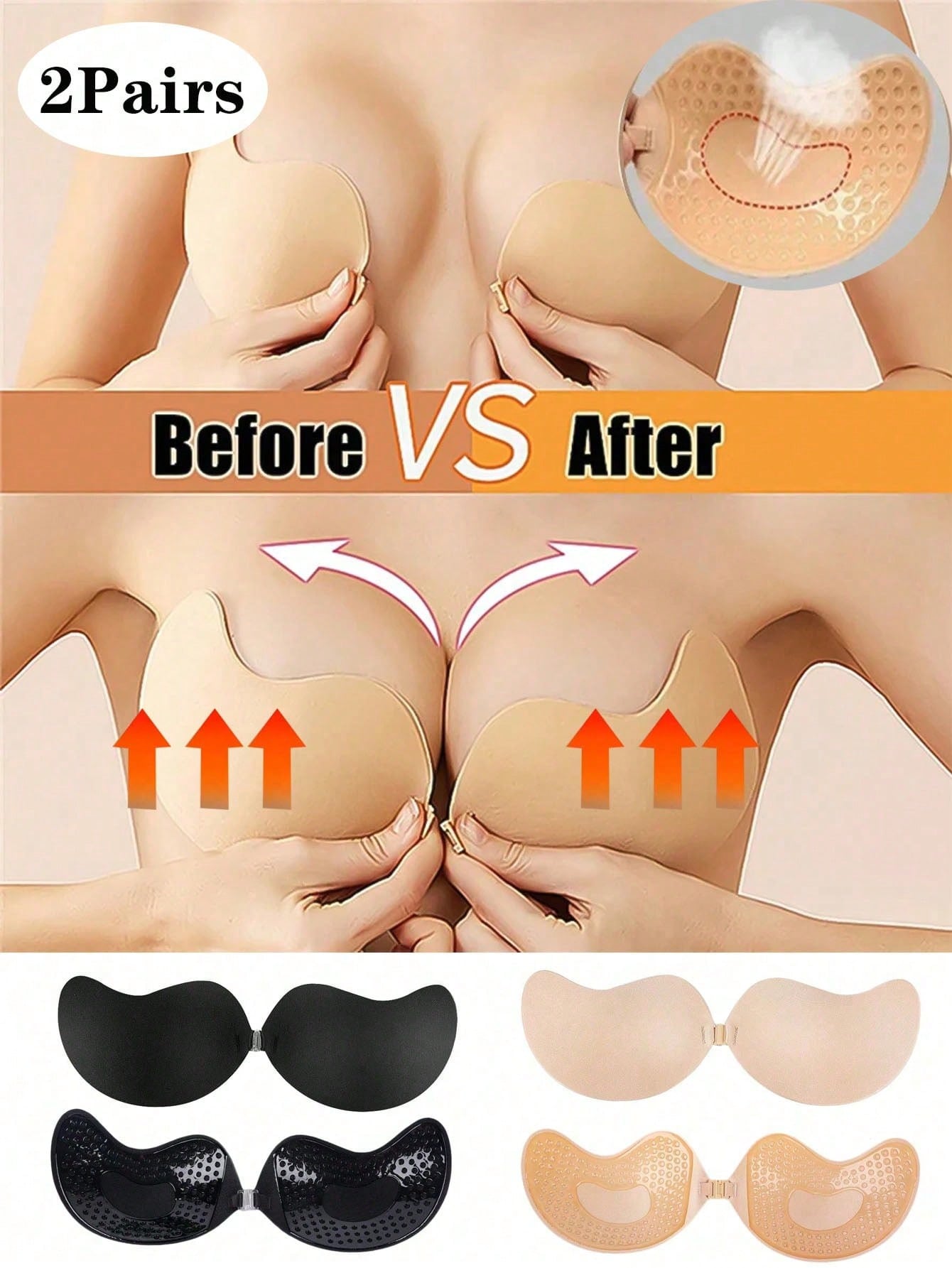 2-pack Women's Self-Adhesive I – Push Up Bra Padded Bewertung und Preis