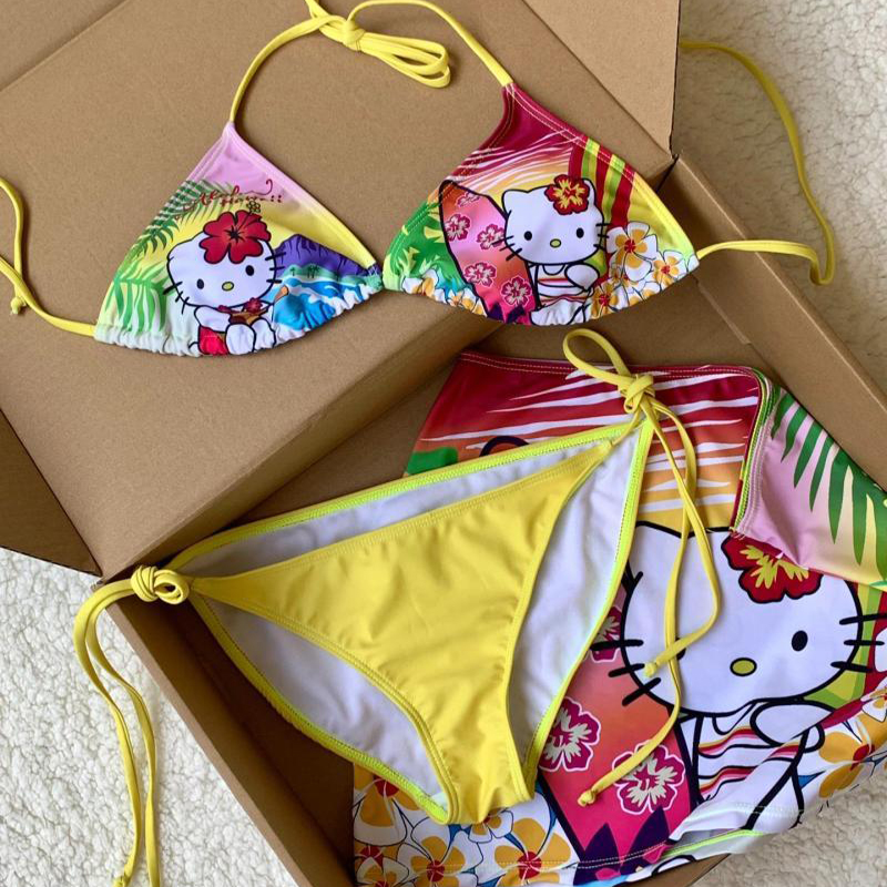 Y2K Girls Kawaii Hello Kittys  – Thong Bikini Women Bewertung und Preis